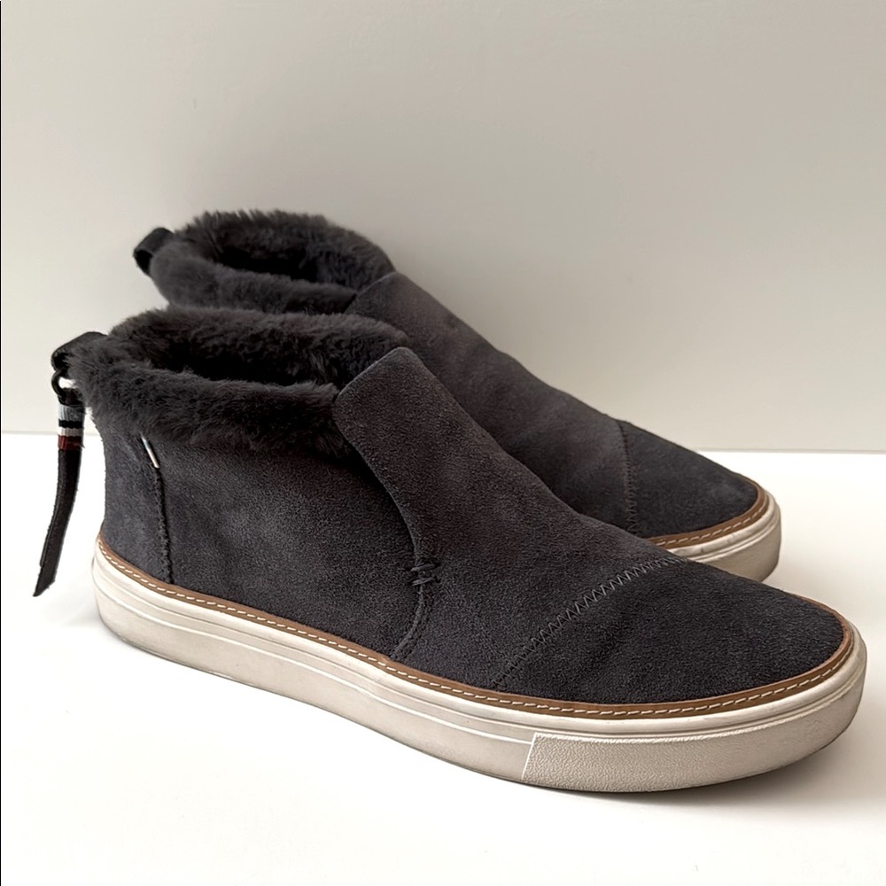 TOMS Suede Fur-Lined Sneakers